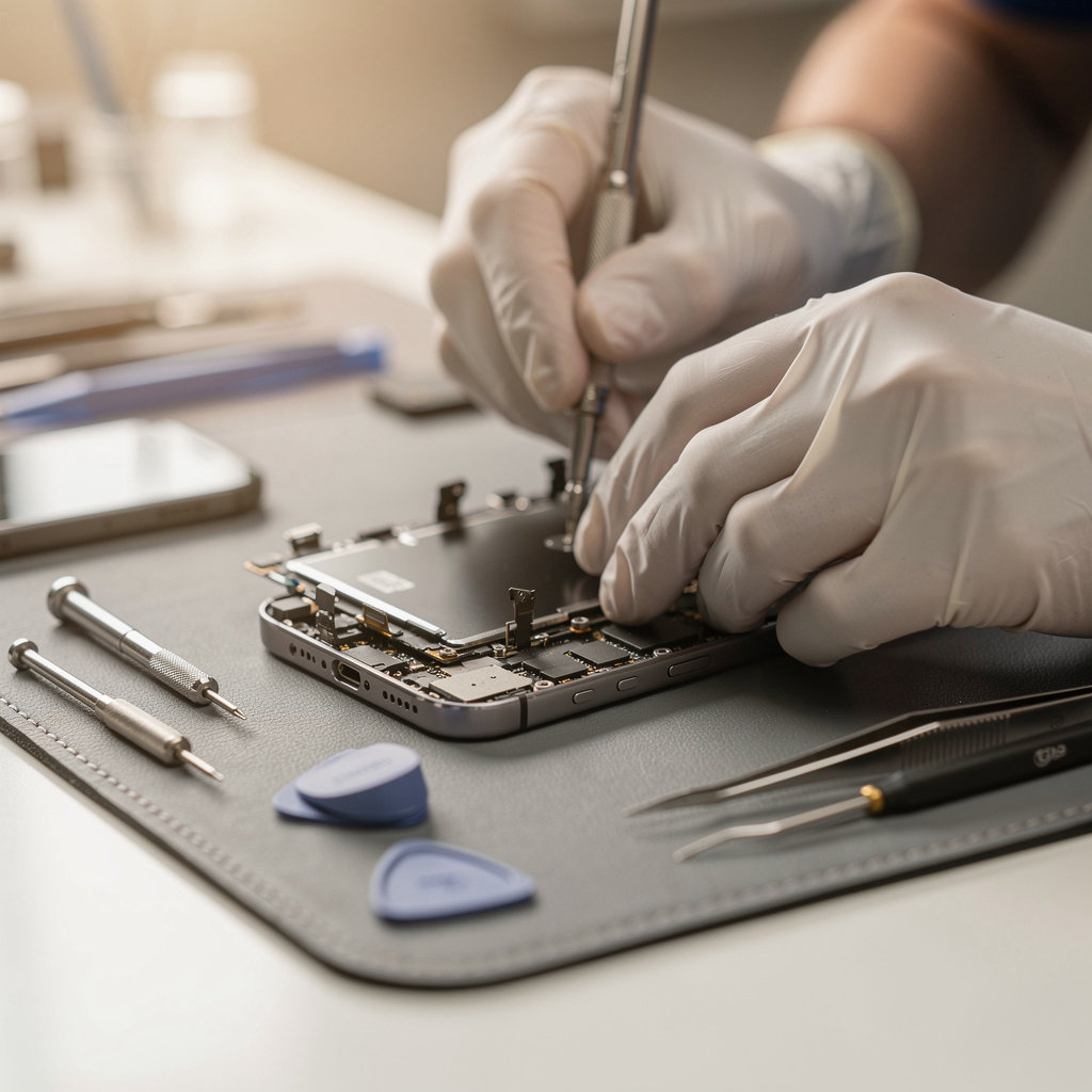 SD Phone Pros technician performing expert mobile phone repair services in San Diego