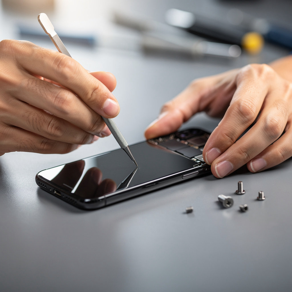 SD Phone Pros technician providing expert mobile phone repair service in San Diego